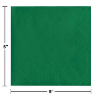 Emerald Green Beverage Napkin, 3 Ply (50/Pkg)