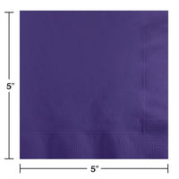 500 pc Bulk Purple Beverage Napkins 3 ply
