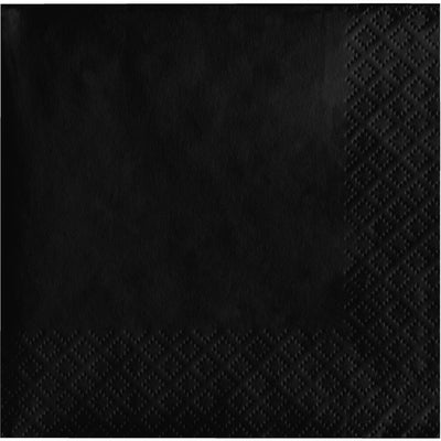 500 pc Bulk Black Velvet Beverage Napkins 3 ply