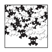 Confetti Skull/Crossbones Decorations black/white (1 Oz per Pack) - Bulk/12 Packs