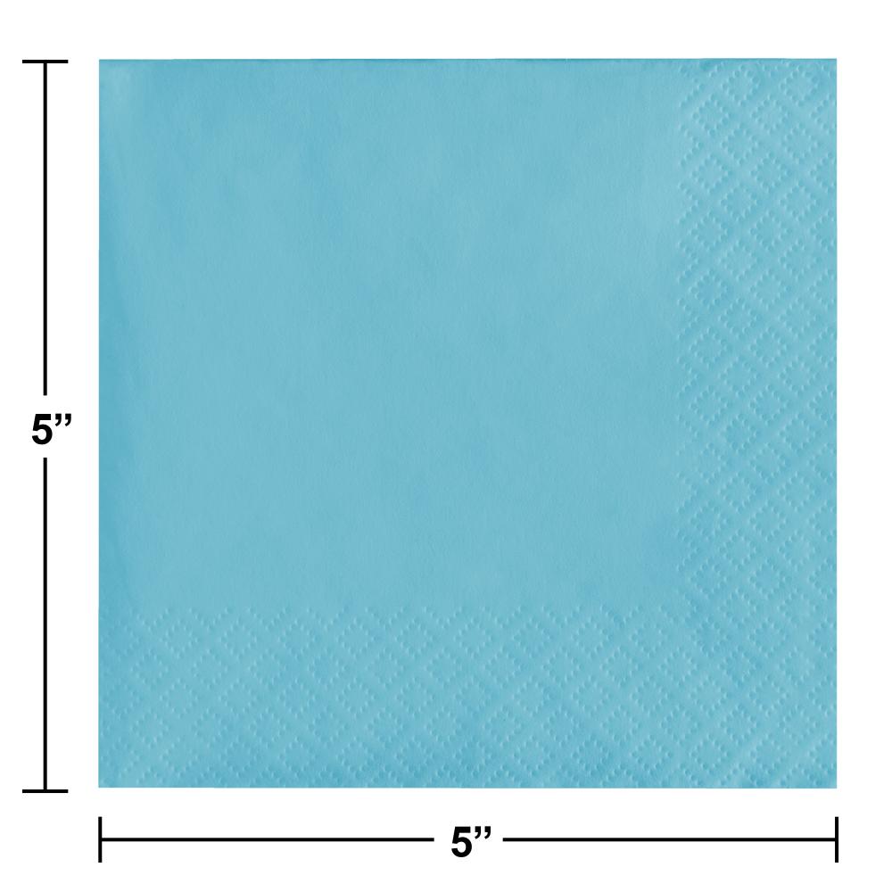 Pastel Blue Beverage Napkin, 3 Ply (50/Pkg)