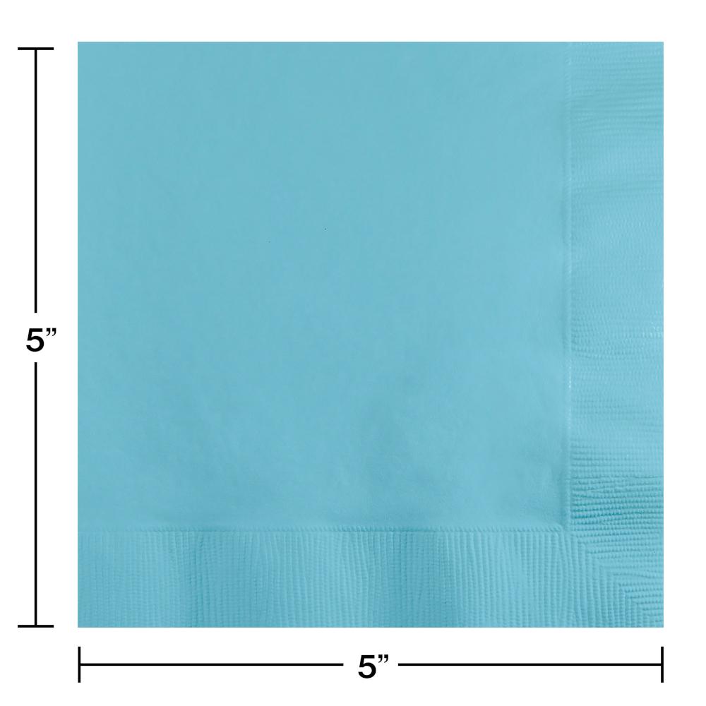 Pastel Blue Beverage Napkin, 3 Ply (50/Pkg)