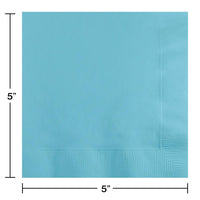 Pastel Blue Beverage Napkin, 3 Ply (50/Pkg)