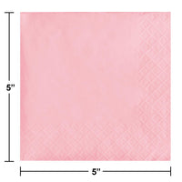 500 pc Bulk Classic Pink Beverage Napkins 3 ply