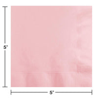 Classic Pink Beverage Napkin, 3 Ply (50/Pkg)