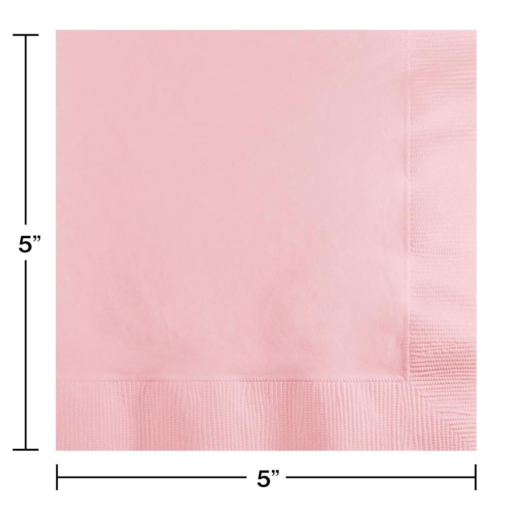 500 pc Bulk Classic Pink Beverage Napkins 3 ply