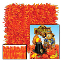 Packaged Fringed Tissue Party Mats - golden-yellow - orange - red - Bulk/24 Mats