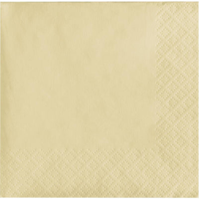 500 pc Bulk Ivory Beverage Napkins 3 ply