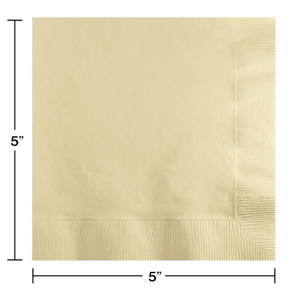 500 pc Bulk Ivory Beverage Napkins 3 ply