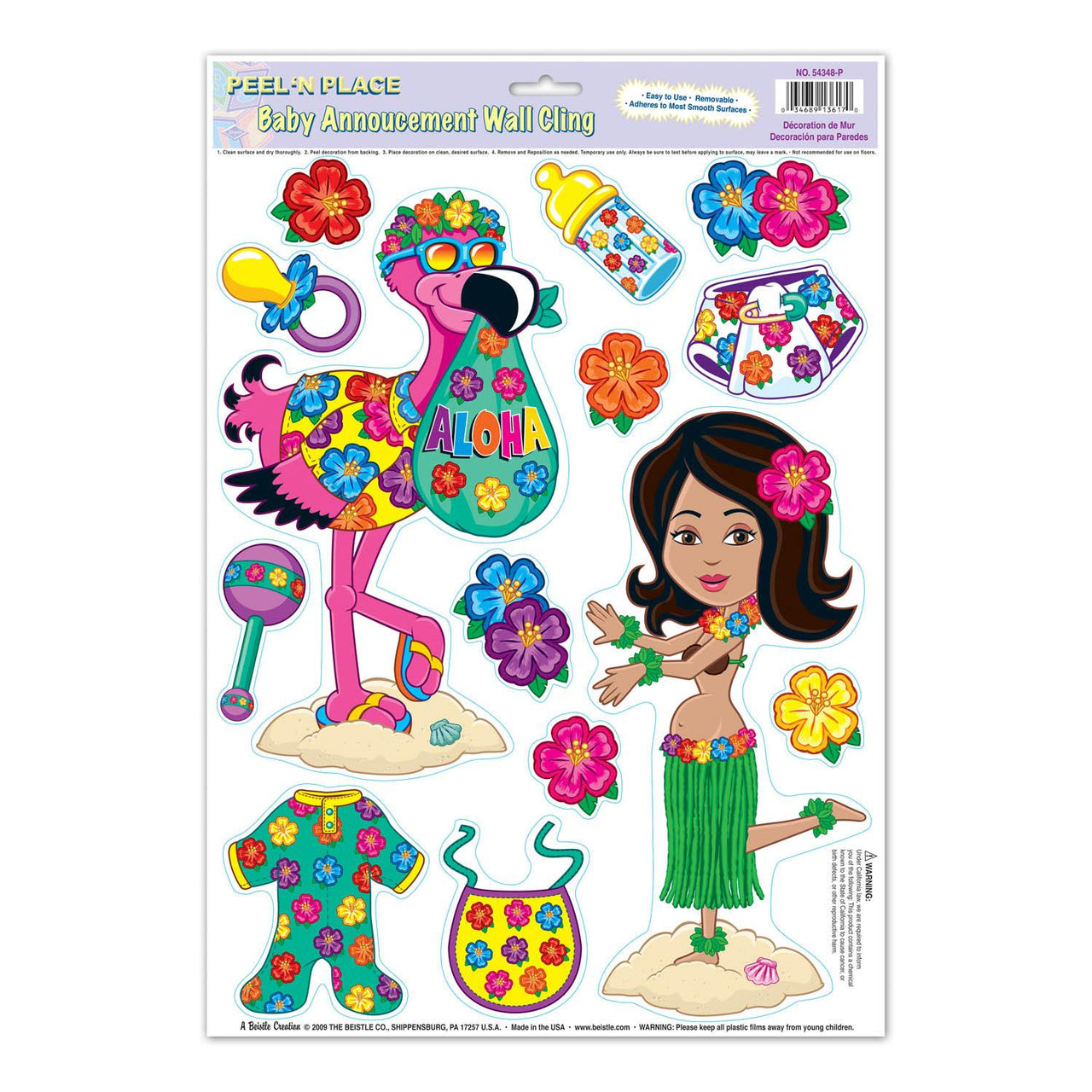 Hula Baby Peel 'N Place Clings - Bulk/168 Clings