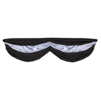 Black/Silver Party Fabric Bunting - Bulk 6 Pack