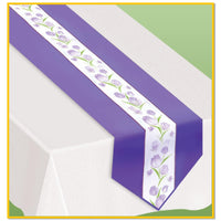Spring Tulips Fabric Party Table Runner - Bulk 6 Pack