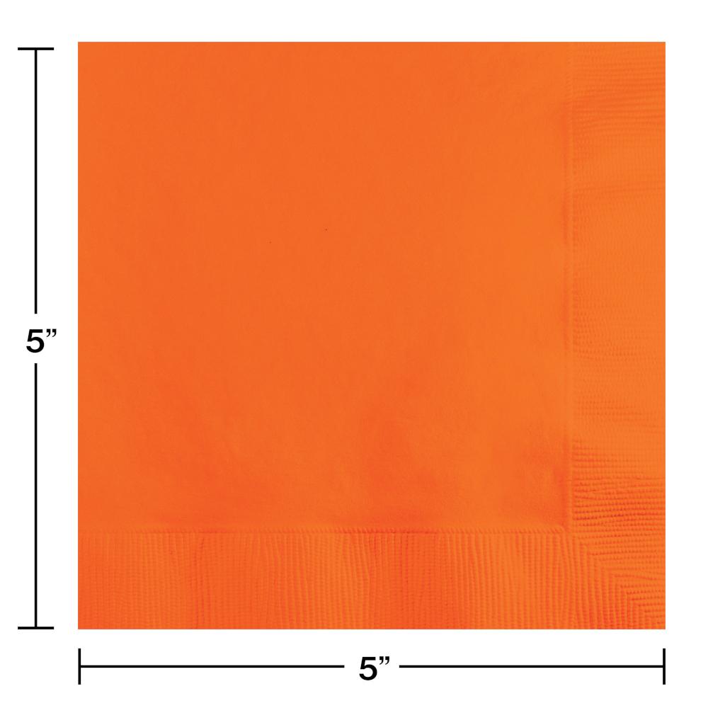 Sunkissed Orange Beverage Napkin, 3 Ply (50/Pkg)