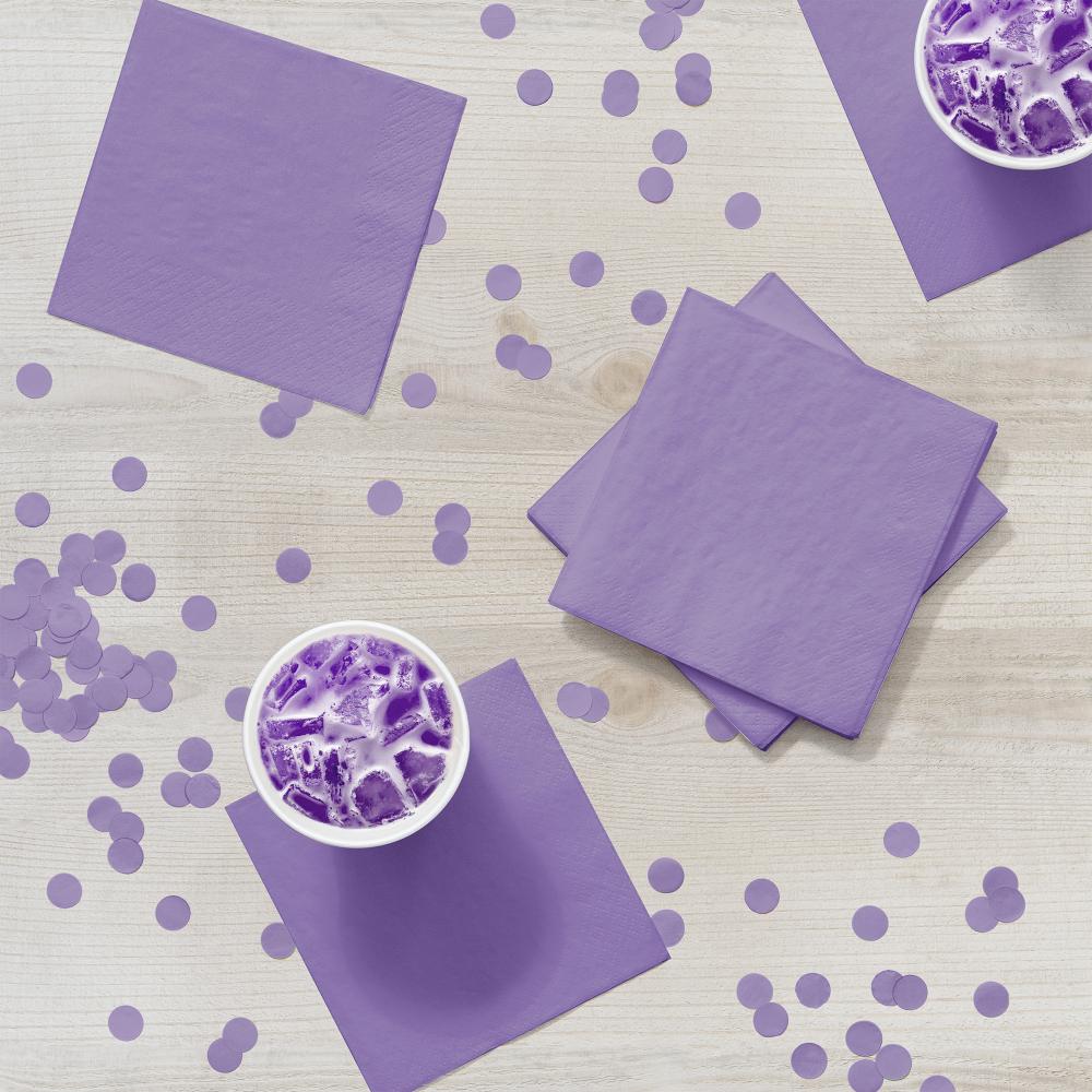 Luscious Lavender Beverage Napkin, 3 Ply (50/Pkg)
