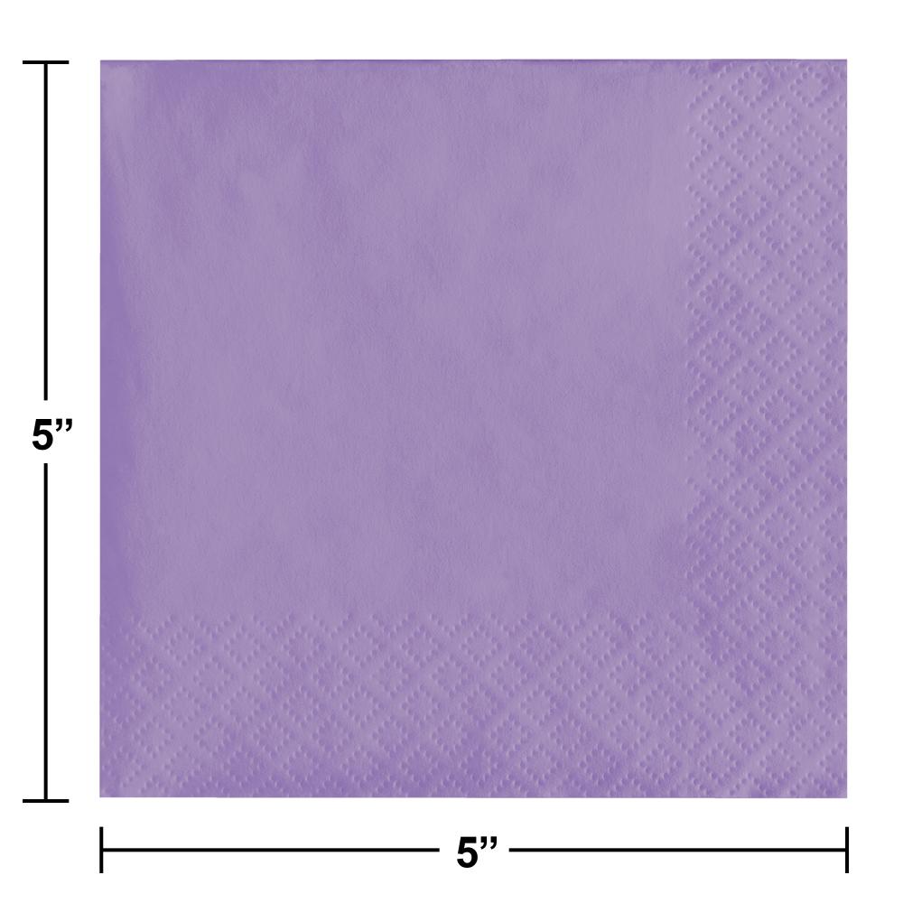 Luscious Lavender Beverage Napkin, 3 Ply (50/Pkg)