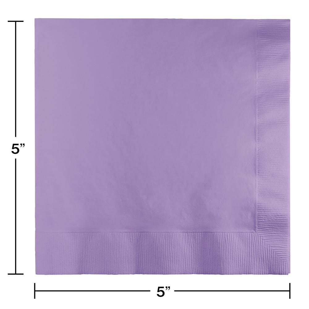 Luscious Lavender Beverage Napkin, 3 Ply (50/Pkg)