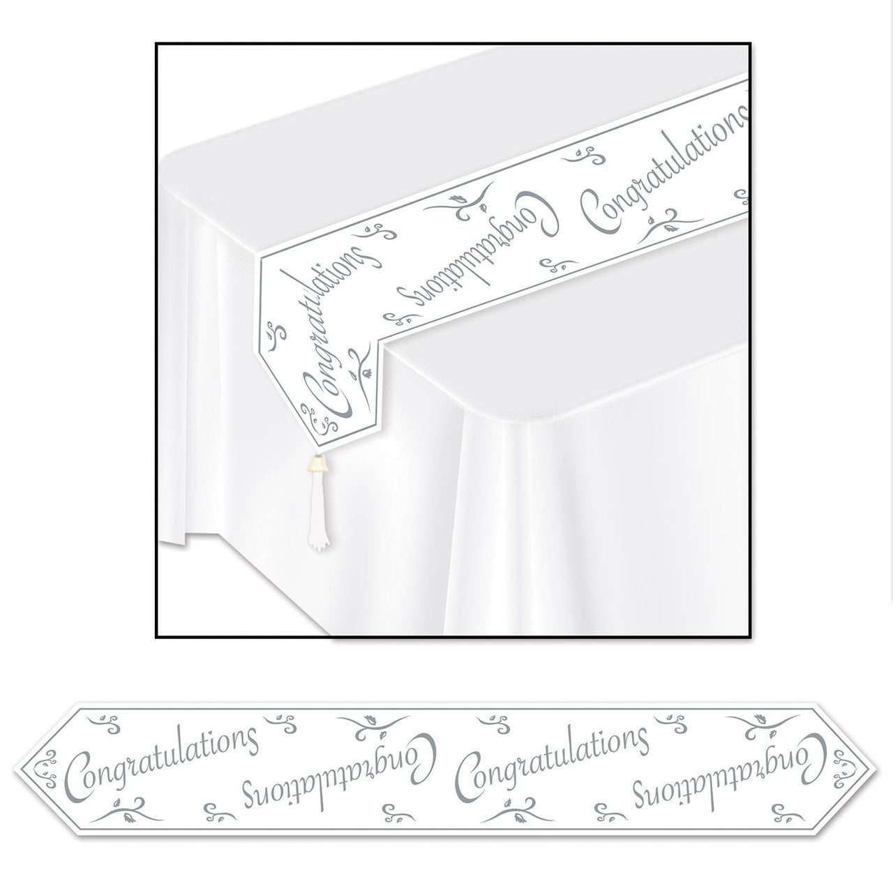 Printed Congratulations Paper Table Runner - Bulk 12 Pack