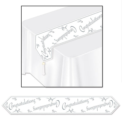 Printed Congratulations Paper Table Runner - Bulk 12 Pack