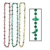 Fiesta Bead Necklaces - Asst colors - Bulk 72 Pack