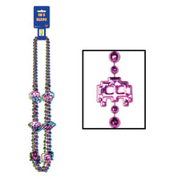 80's Party Bead Necklaces - Bulk 36 Pack