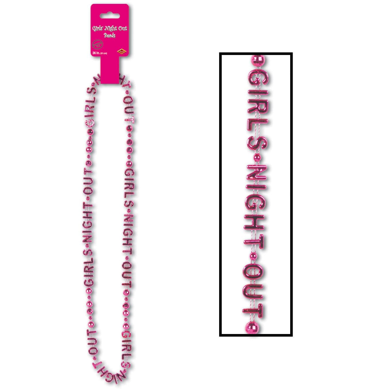 Bachelorette Party Girls' Night Out Bead Necklaces - Bulk 12 Pack