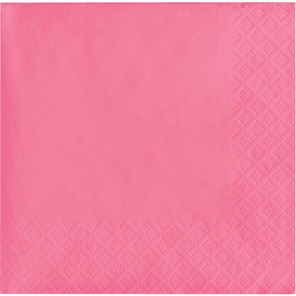 Candy Pink Beverage Napkin, 3 Ply (50/Pkg)