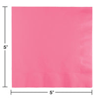 240 pc Bulk Candy Pink Value Friendly Beverage Napkins