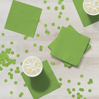 500 pc Bulk Fresh Lime Green Beverage Napkins 3 ply