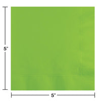 500 pc Bulk Fresh Lime Green Beverage Napkins 3 ply