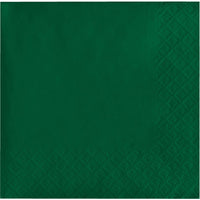 500 pc Bulk Hunter Green Beverage Napkins 3 ply