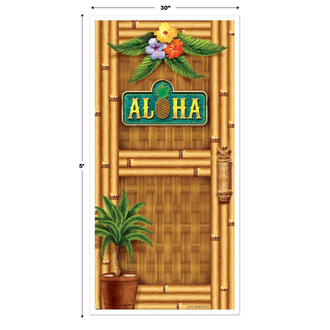Bulk Aloha Door Cover Luau Curtains (Case of 12) by Beistle