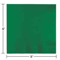 240 pc Bulk Emerald Green Value Friendly Beverage Napkins