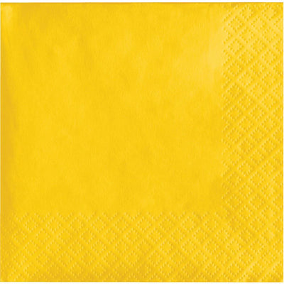 240 pc Bulk School Bus Yellow Value Friendly Luncheon Napkins