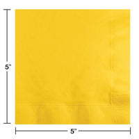 240 pc Bulk School Bus Yellow Value Friendly Beverage Napkins