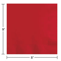 Classic Red Beverage Napkins, 20 ct Party Decoration