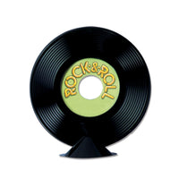 Personalize Plastic Record Party Centerpiece - Bulk 12 Pack