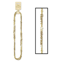 Happy Anniversary Bead Necklaces gold - Bulk 24 Pack