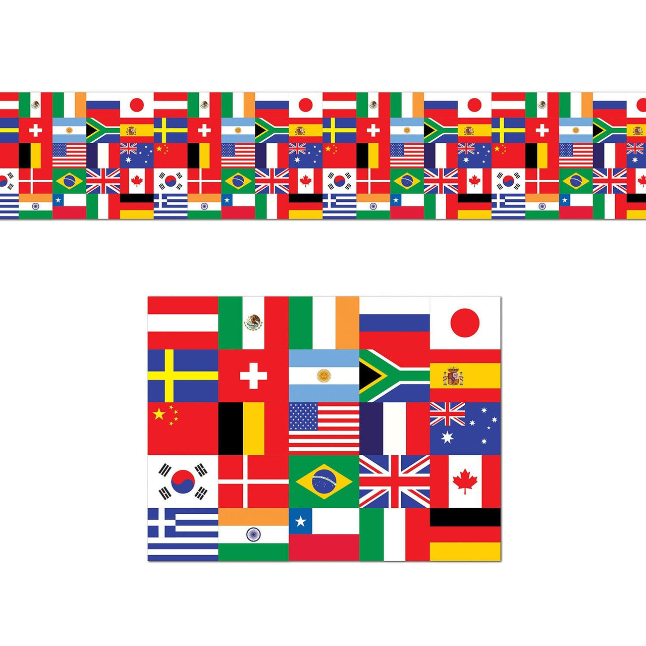 Int'l Flag Poly Party Decorating Material 25ft Roll - Bulk 12 Pack