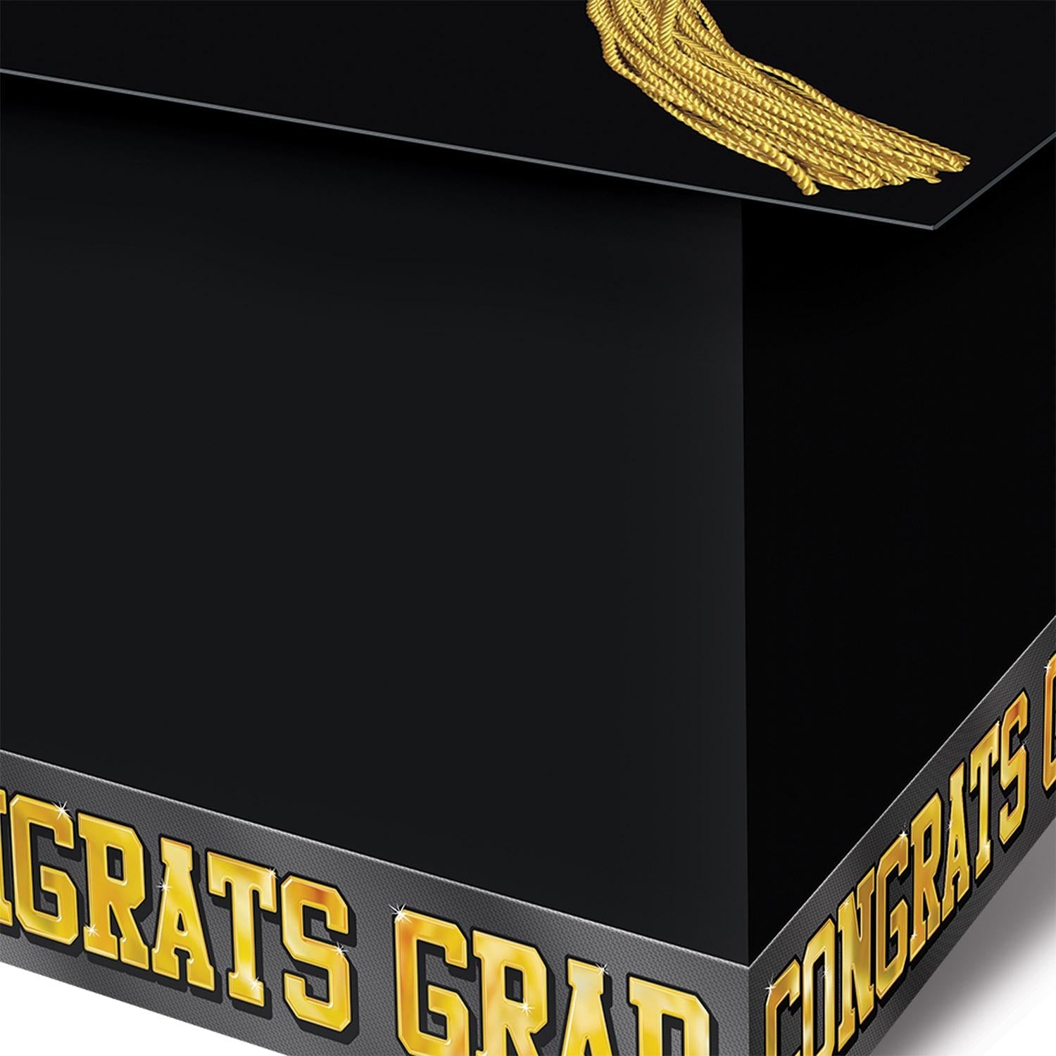 Ships Free! Bulk 6 Pack Beistle Grad Cap Graduation Party Card Box - black