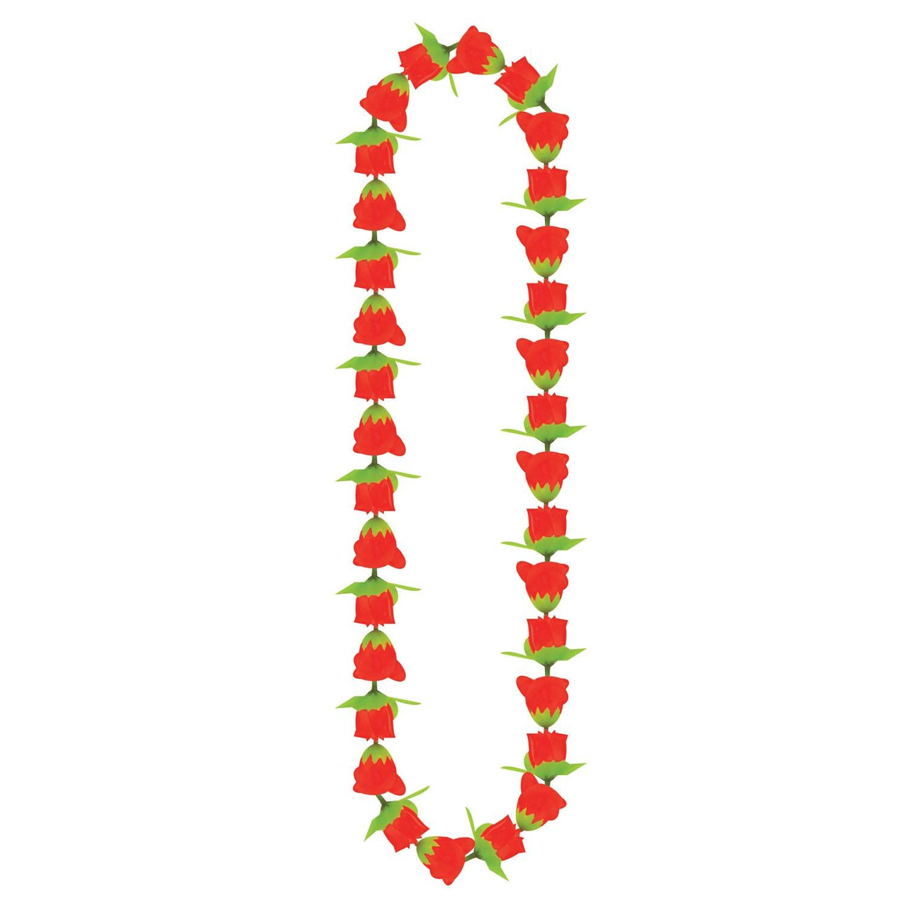 Luau Party Rose Fabric Lei - Bulk 12 Pack