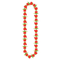 Luau Party Rose Fabric Lei - Bulk 12 Pack