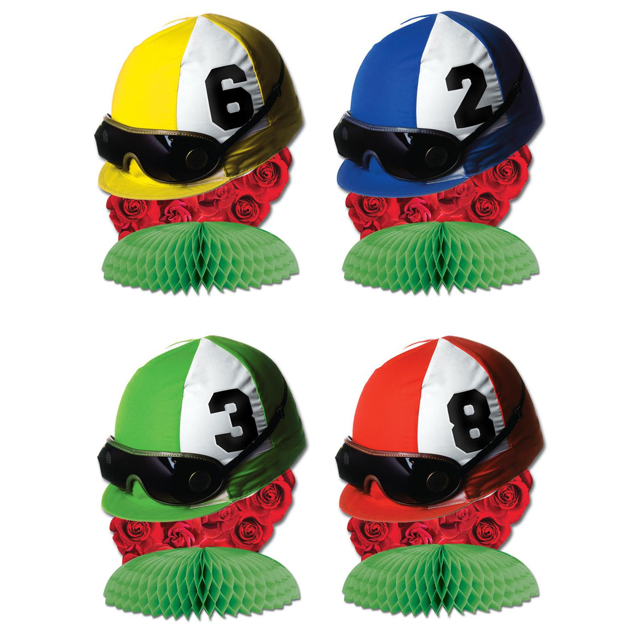 Jockey Helmet Mini Party Centerpieces - Bulk 48 Pack