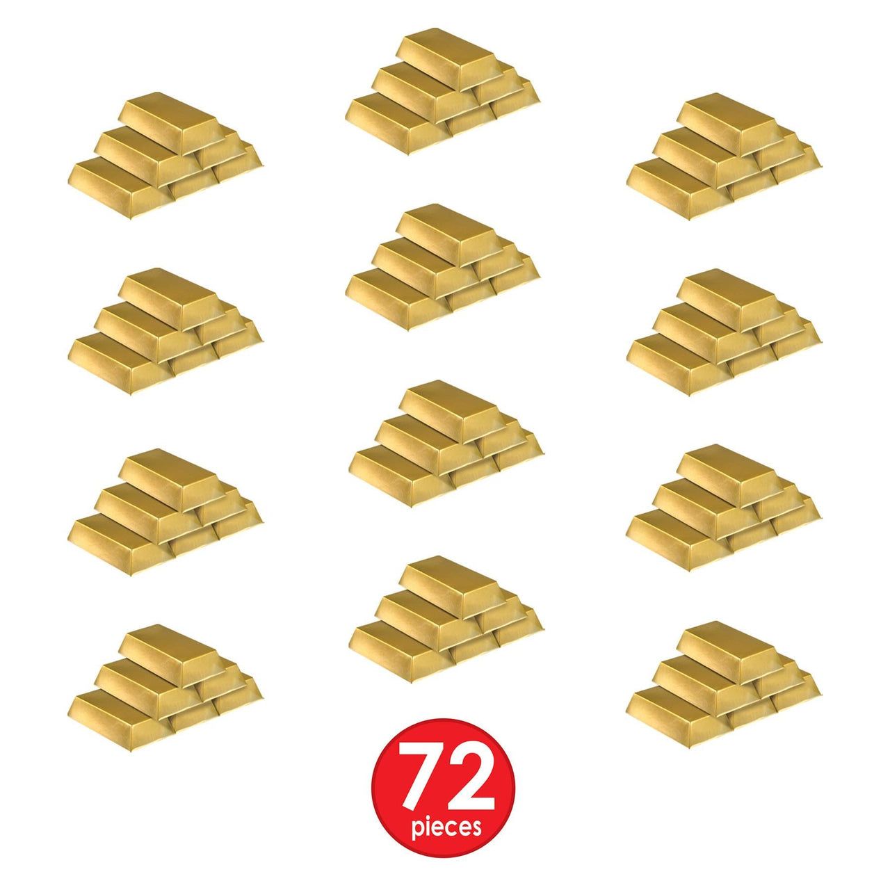 Western Party Supplies - Plastic Gold Bar Decorations
