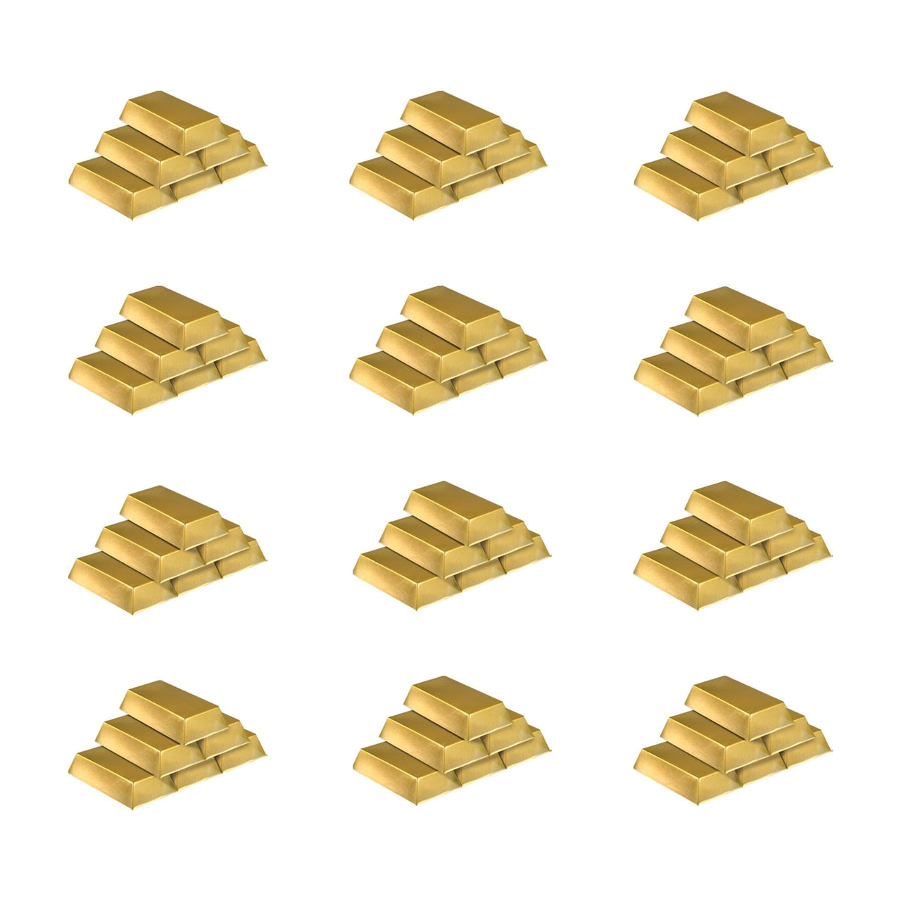 Western Party Supplies - Plastic Gold Bar Decorations