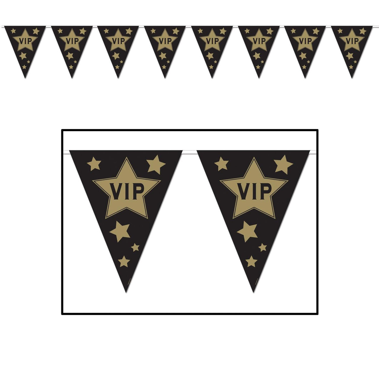 VIP Party Pennant Banner - Bulk 12 Pack