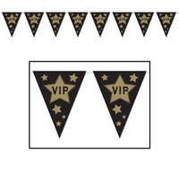 VIP Party Pennant Banner - Bulk 12 Pack