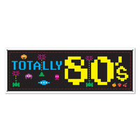 80's Party Sign Banner - Bulk 12 Pack