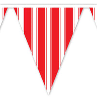 Bulk Striped Pennant Banner (Case of 12) by Beistle