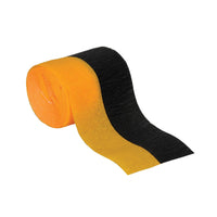 FR Black/Golden-Yellow Party Crepe Streamer - Bulk 12 Pack
