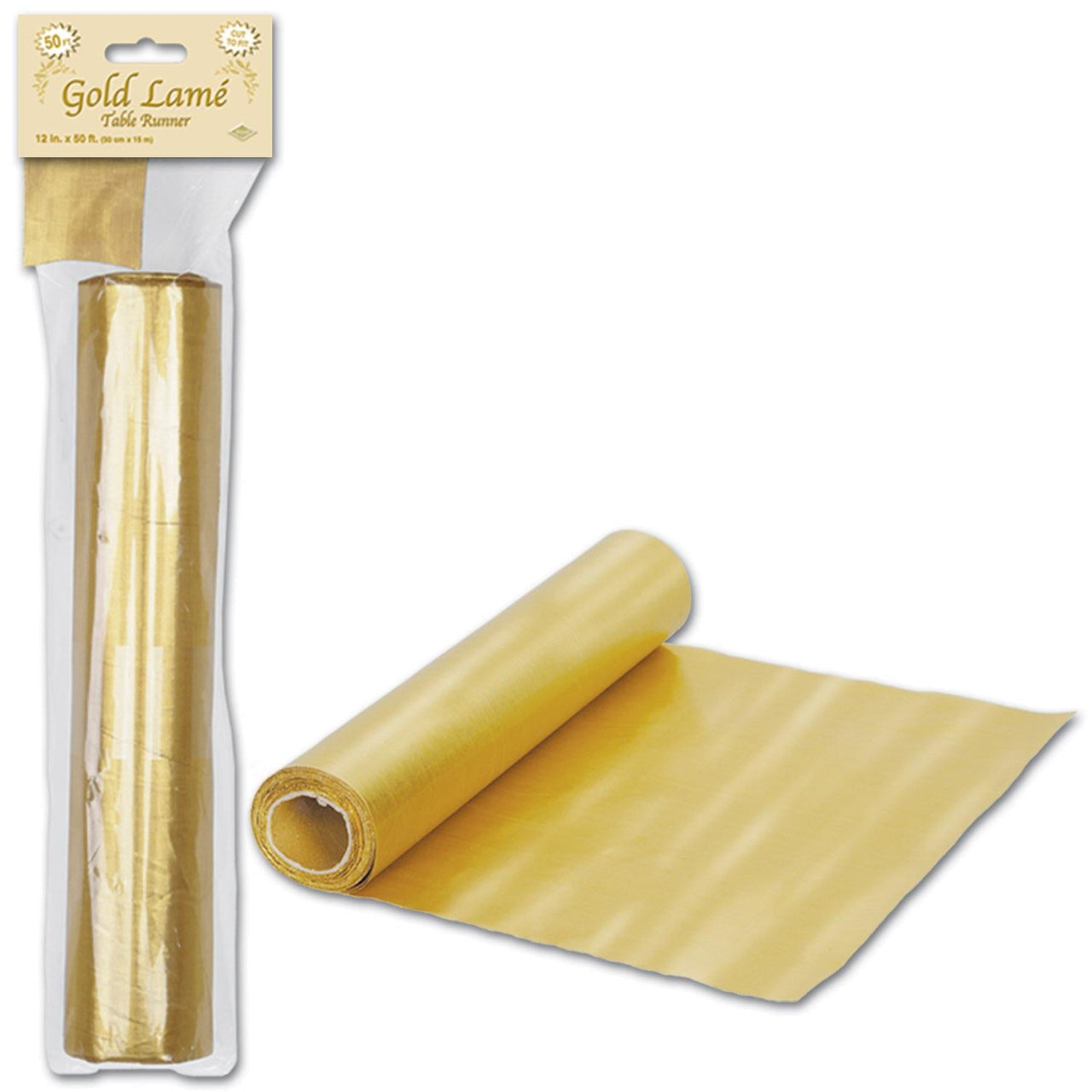 Lame Table Runner - gold - cut to length - Bulk 6 Pack